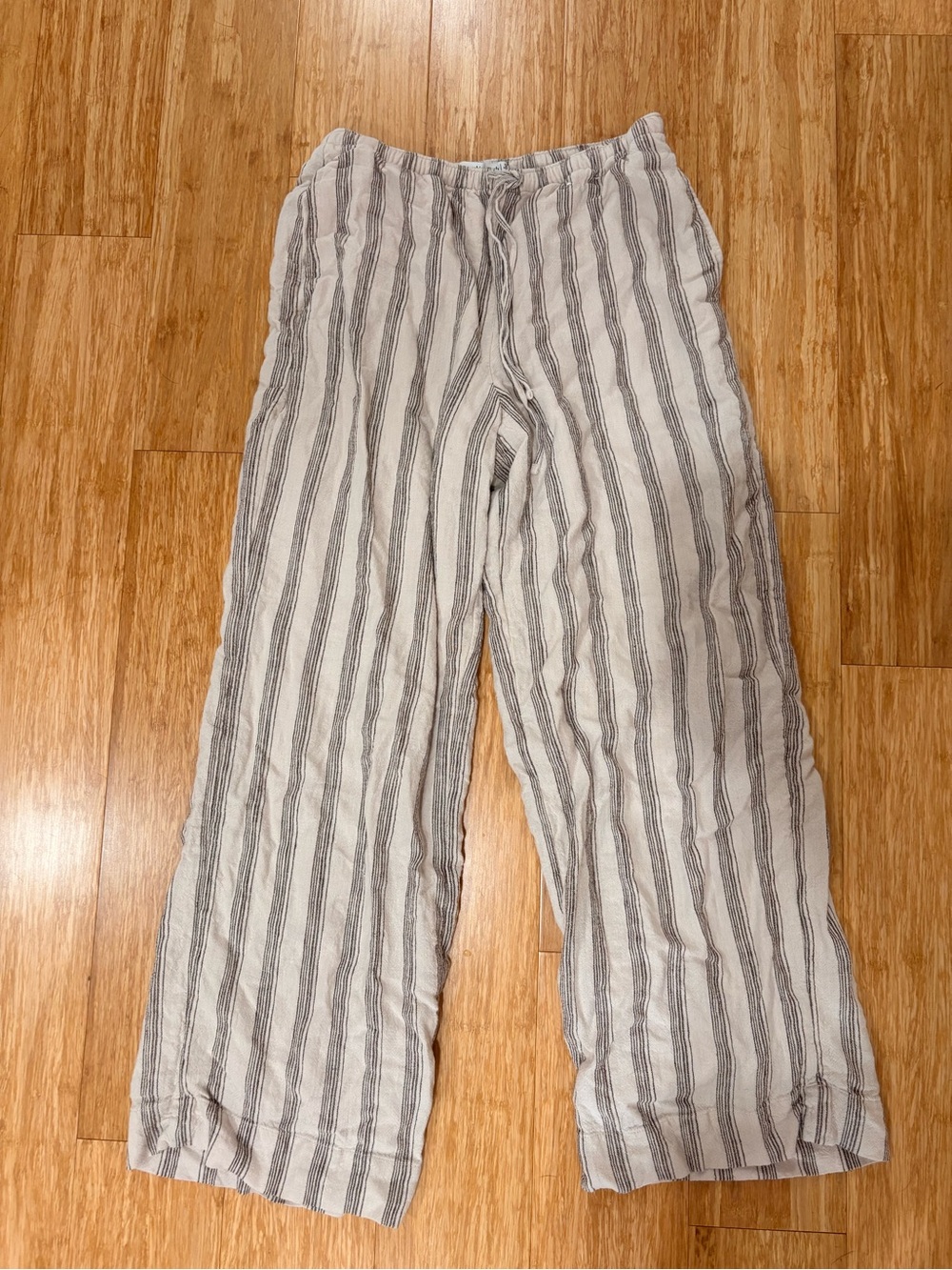 Abercrombie & Fitch Gemma Linen-Blend Wide Leg Pants